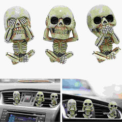 3PCS Car Decor Gift Ghost Skull Car Air Freshener Car Perfume Diffuser Vent Clip