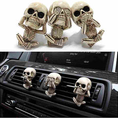 3PCS Car Decor Gift Ghost Skull Car Air Freshener Car Perfume Diffuser Vent Clip