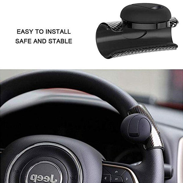 3R-2151 BLACK 360 Rotation Car Steering Wheels Spinner Knob Power Save Easy Turn Ball Booster