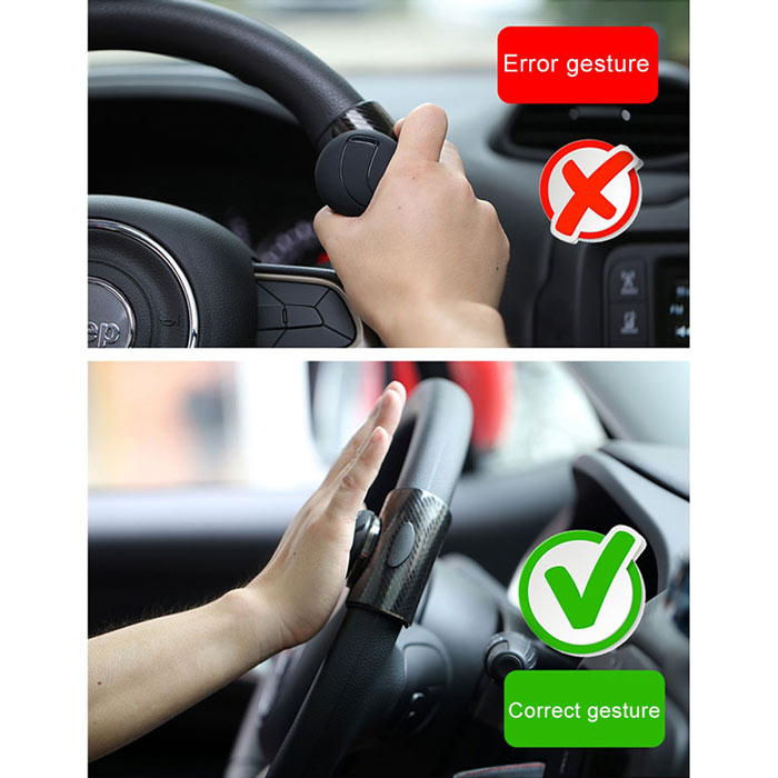 3R-2151 BLUE 360 Rotation Car Steering Wheels Spinner Knob Power Save Easy Turn Ball Booster