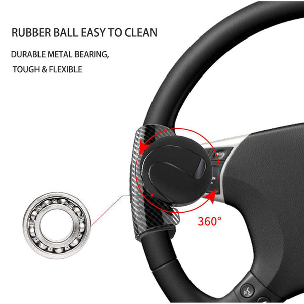 3R-2151 BLUE 360 Rotation Car Steering Wheels Spinner Knob Power Save Easy Turn Ball Booster