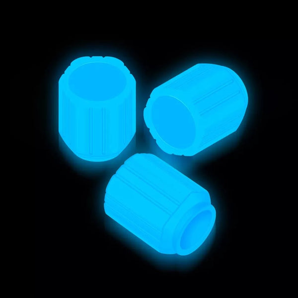 4 Pcs Green Color Car Truck Tyre Valve Caps Luminous Glow Car Tire Air Stem Valve Cap Covers