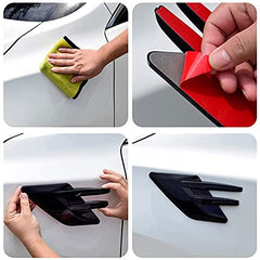 2pcs Carbon Fibre Car Fender Side Vents Compatible Decorative Air Flow Intake For Exterior Parts in ABS