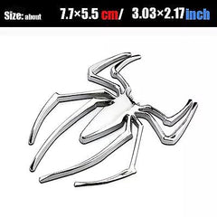 Spider Emblems Badges Sticker, Metal Chrome Auto Badges, Cool Spider Logo Car Body Sticker, Universal Car Decoration Automotive Decals for Scratch Cover, Fit Most Vehicles-Red