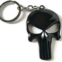 PUNISHER 3D Logo Emblem Metal Keychain For Gen Z, Travellers, Office, Bikes, Cycles And Cars