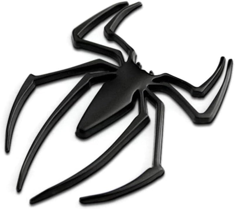 Spider Emblems Badges Sticker, Metal Chrome Auto Badges, Cool Spider Logo Car Body Sticker, Universal Car Decoration Automotive Decals for Scratch Cover, Fit Most Vehicles-Red