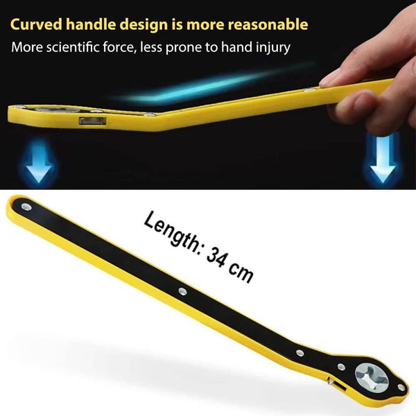 Car Tyre Jack Ratchet Wrench 360° Labor Saving Handle For Scissor Jack & Tire Change