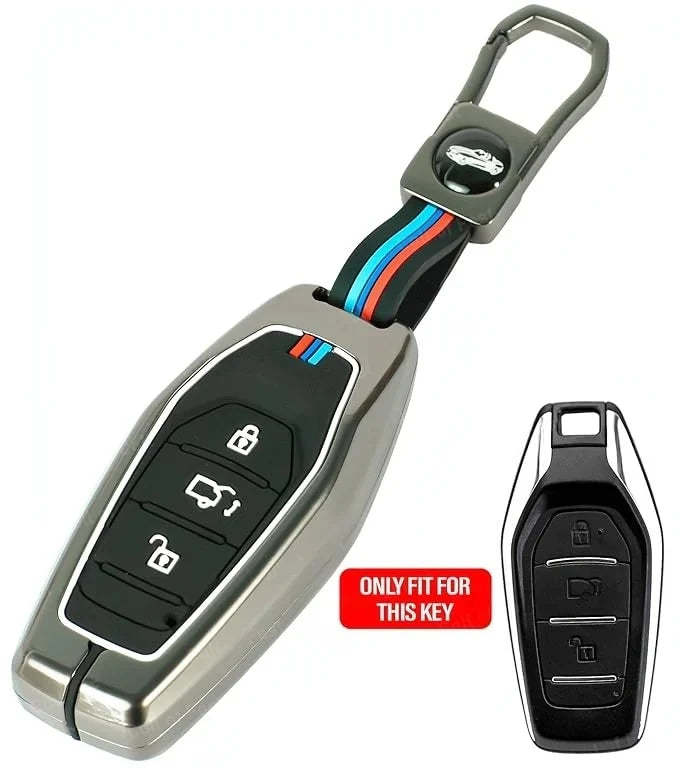 3 Button Metal Key Cover For Mahindra XUV 500 (PUSH BUTTON START)
