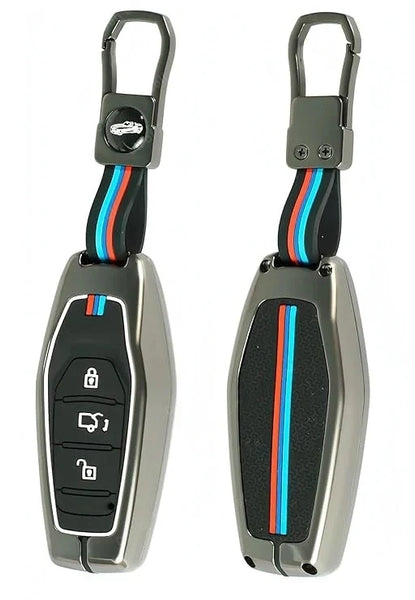 3 Button Metal Key Cover For Mahindra XUV 500 (PUSH BUTTON START)