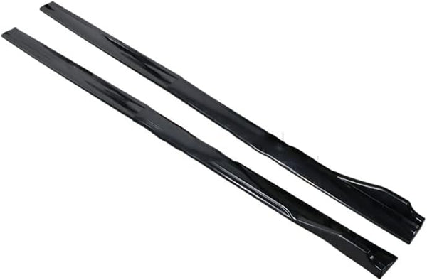 4pcs ABS Car Side Skirt Splitters Lip Winglet Gloss Black Body Line Universal