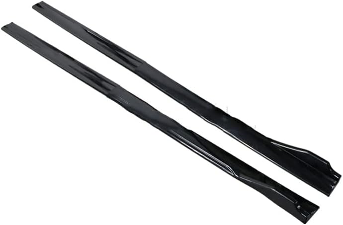 4pcs ABS Car Side Skirt Splitters Lip Winglet Gloss Black Body Line Universal