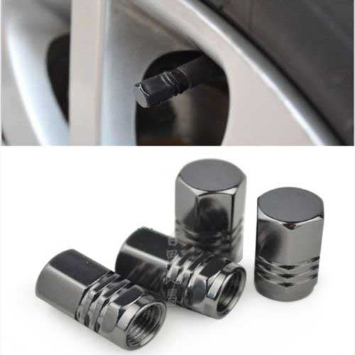 4pcs Red Aluminum Wheel Tire Valve Stem Air Dust Caps Cover