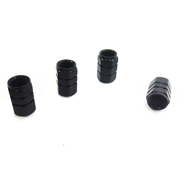 4pcs Red Aluminum Wheel Tire Valve Stem Air Dust Caps Cover