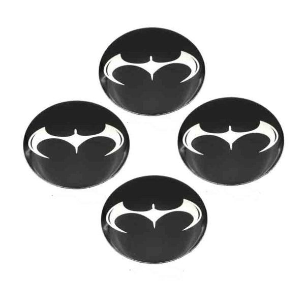 4pcs Bat Emblem Car Wheel Center Hub Cap Caps Badge Sticker Decal 60mm