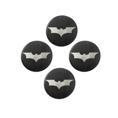 4pcs Bat Logo Car Wheel Center Hub Cap Caps Badge Sticker Decal 60mm