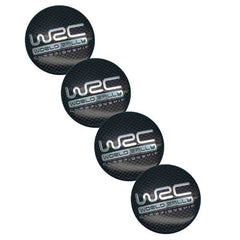 4pcs Black WRC Emblem Car Wheel Center Hub Cap Caps Badge Sticker Decal 60mm