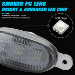 4pcs Mobile App RGB Raptor Style LED Lamp Front Grill Light Kit
