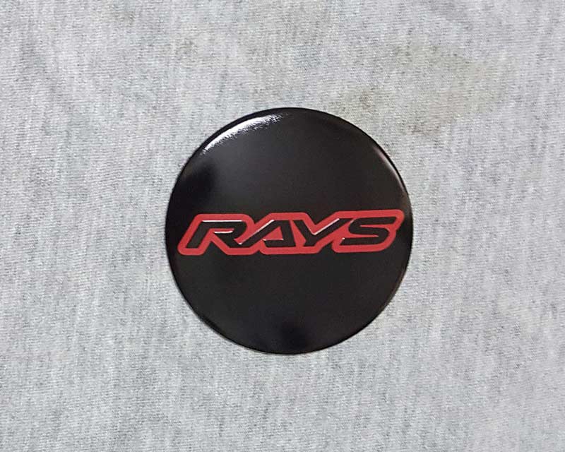 4pcs Rays Red Emblem Car Wheel Center Hub Cap Caps Badge Sticker Decal 60mm