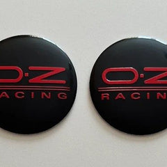 4pcs Red Black O.Z RACING Logo On Black Background Emblem Car Wheel Center Hub Caps Badge Sticker Decal 57mm