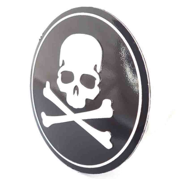 4pcs Skull Cross Emblem Car Wheel Center Hub Cap Caps Badge Sticker Decal 60mm