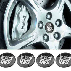 4pcs Trans Emblem Car Wheel Center Hub Cap Caps Badge Sticker Decal 60mm