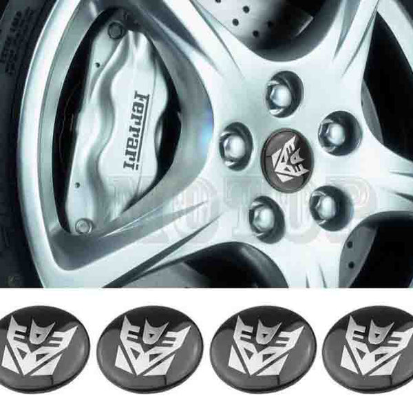 4pcs Trans Emblem Car Wheel Center Hub Cap Caps Badge Sticker Decal 60mm
