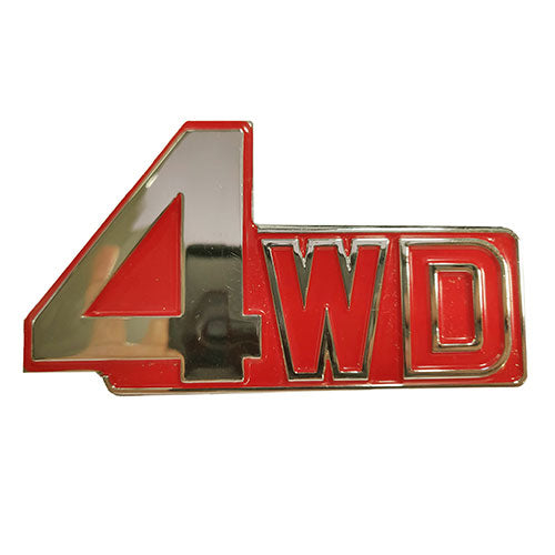 Red Silver 4WD Sticker 3D Logo Universal Auto Car ABS Emblem Badge Race Decal