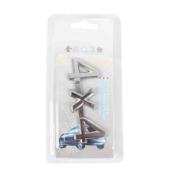 Car Metal Silver 4x4 Logo 3D Decal Badge Emblems Sticker Auto Number Stickers