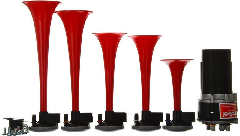 5 Pipe The Godfather Stebel Pressure Twin Air Horn Universal for Cars, Trucks, Boats, ATVS, Motorcycles and Scooters
