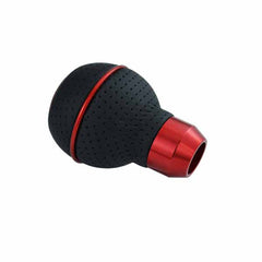 5 Speed Shifter Knob Ball Transmission Handle Car PU Leather Gear Stick Knob for Most Manual Automotive Vehicles -Silver