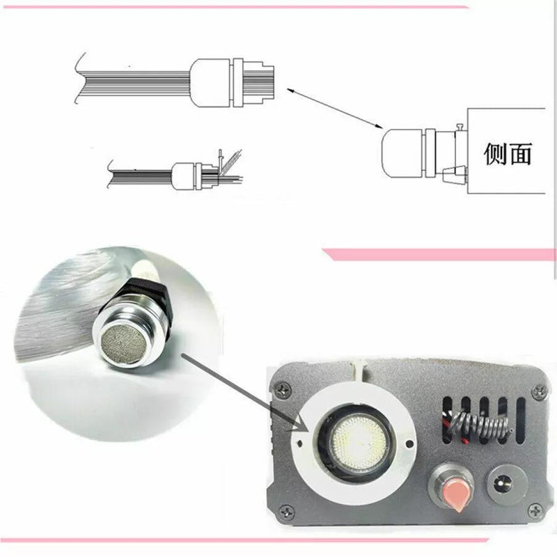 500* Fiber Optic RGBW LED Car Shooting Meteor Star Roof Headliner Light Kit 16W