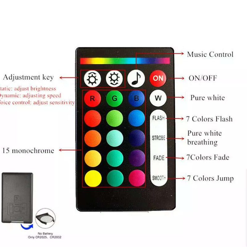 500* Fiber Optic RGBW LED Car Shooting Meteor Star Roof Headliner Light Kit 16W