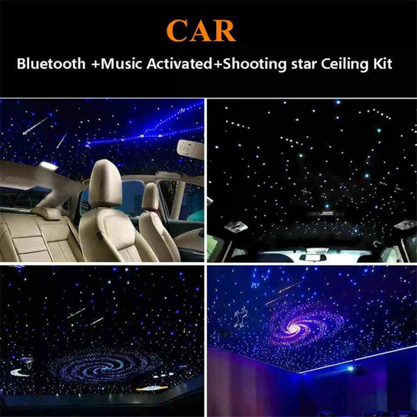 500* Fiber Optic RGBW LED Car Shooting Meteor Star Roof Headliner Light Kit 16W