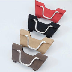 Sunglasses Holder for Car Visor Magnetic Vehicle Glasses Hanger with Clip Leather Auto Interior Eyeglasses Storage Case Accessories Universal for SUV