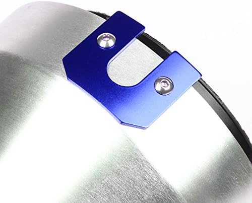 Universal Car Air Intake Filter With 6 Inch Inlet And Aluminum Heat Shield Blue Trim