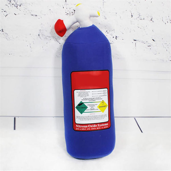 1 Pc 9OS Nitrous Oxide Bottle Car Decor Headrest Cushion Creative Plush Pillow