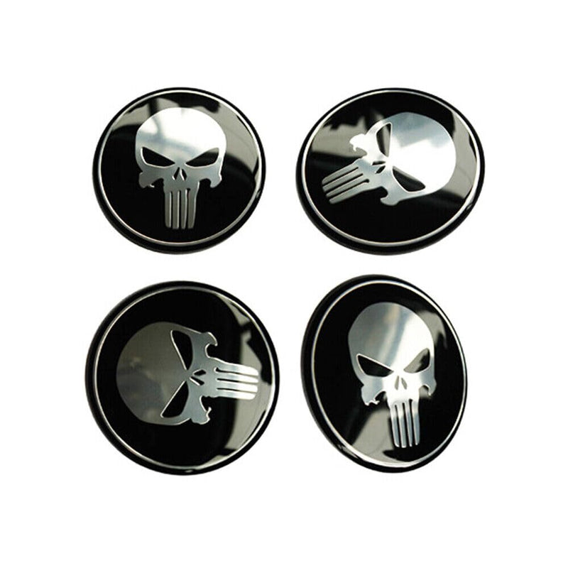 4pcs Punish Car Wheel Center Hub Cap Caps Badge Sticker Decal 60mm