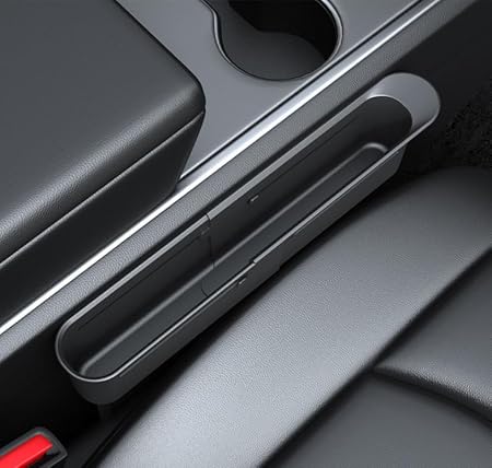 Car Seat Gap Filler Multifunctional Seat Side Seam Filler, Seat Side Storage Box with Hook Function