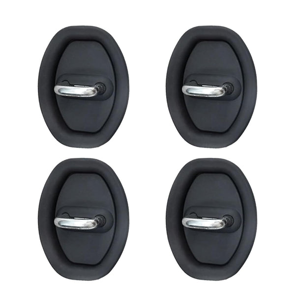 4 Pcs Car Silicone Door Latch Protective Cover Silent Shock Pads Vehicle Doors Locks Guard Stopper Set Auto Protector Automotive Tools Supplies [8x6x1 Cm]
