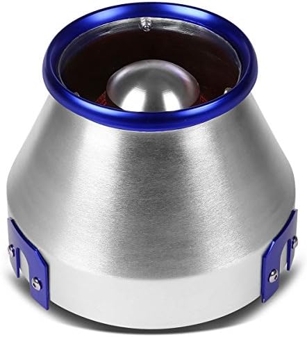 Universal Car Air Intake Filter With 6 Inch Inlet And Aluminum Heat Shield Blue Trim