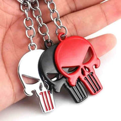 PUNISHER 3D Logo Emblem Metal Keychain For Gen Z, Travellers, Office, Bikes, Cycles And Cars