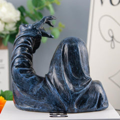 Grim Reaper Rocking Chair Figurine Cute Gothic Mini Statue For Car Dashboard Bookshelf, Desk & Home Decor Funny Resin Shelf Sitter Gothic Decoration