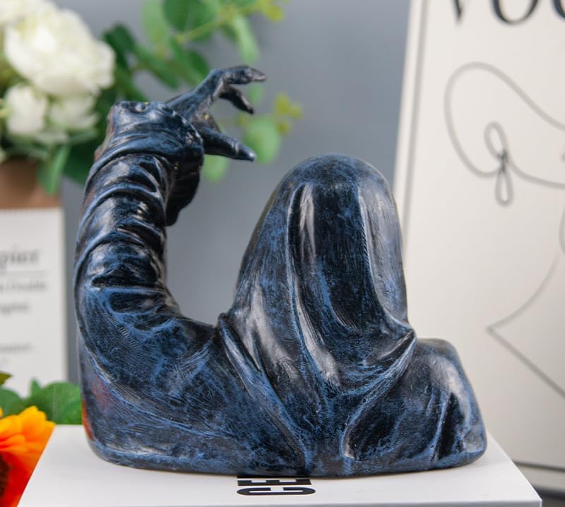 Grim Reaper Rocking Chair Figurine Cute Gothic Mini Statue For Car Dashboard Bookshelf, Desk & Home Decor Funny Resin Shelf Sitter Gothic Decoration