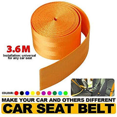 Car 3.6M Seat Belt Webbing Polyester Seat Lap Retractable Nylon Safety Strap