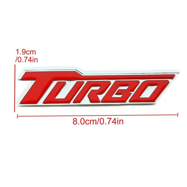 Car 3D One TURBO Logo Aluminium Alloy Metal Emblem Badge Sticker Decal