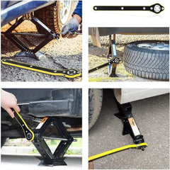 Car Tyre Jack Ratchet Wrench 360° Labor Saving Handle For Scissor Jack & Tire Change