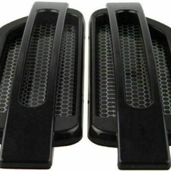 2Pcs BLACK Car Side Fender Vent Hood Scoop Air Intake Flow Fender Decorative Cover Trim