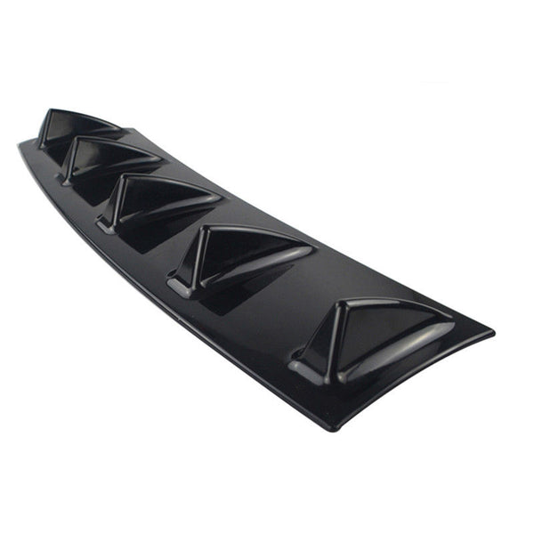 5Fin Universal Lower Rear Body Bumper Lip Diffuser Shark Fin Spoiler Gloss Black