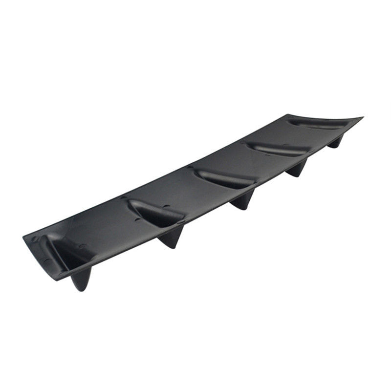 5Fin Universal Lower Rear Body Bumper Lip Diffuser Shark Fin Spoiler Gloss Black