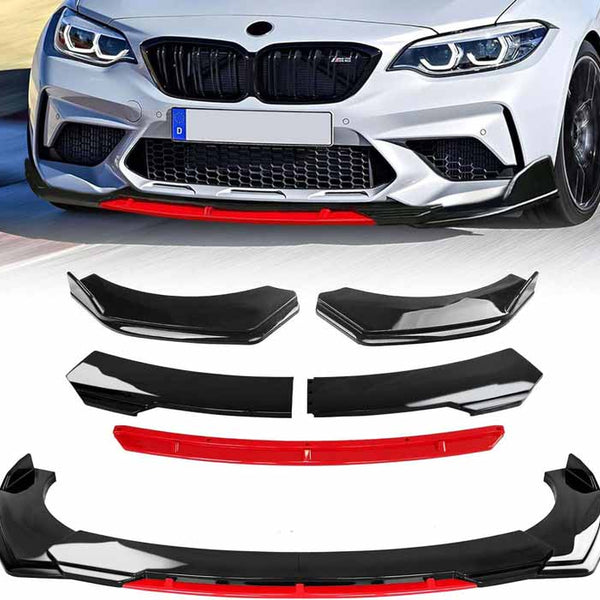 5Pcs Front Bumper Lip Chin Splitter Spoiler Air Dam Fit 66.9
